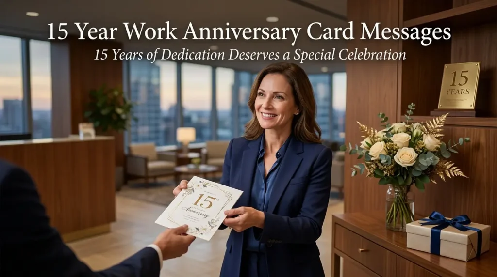 15 Year Work Anniversary Card Messages