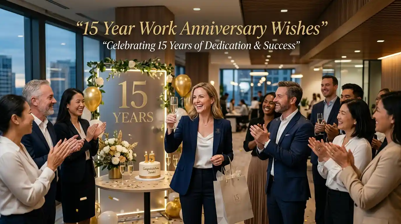 15 Year Work Anniversary Wishes