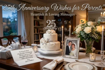 25th Anniversary Wishes for Parents