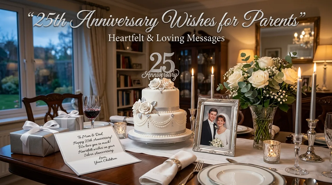 25th Anniversary Wishes for Parents