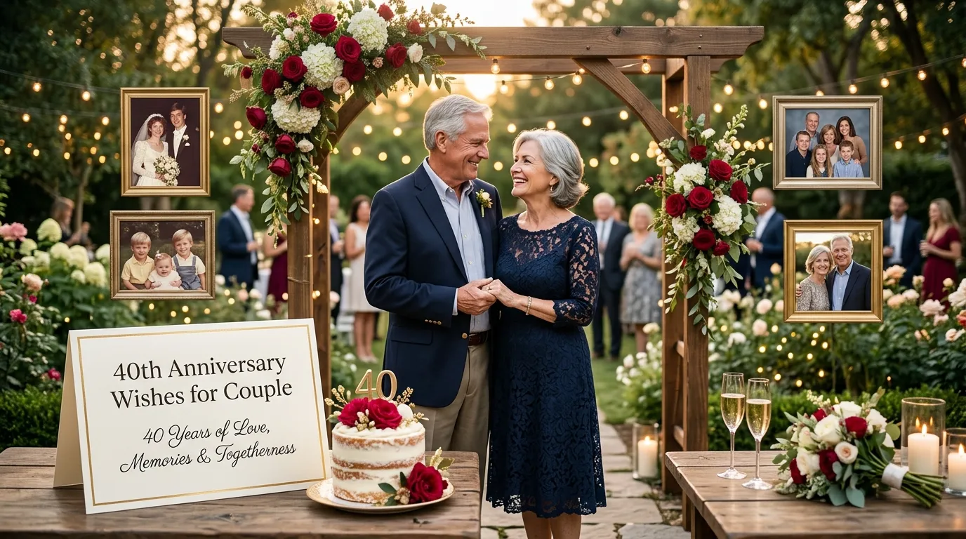 40th Anniversary Wishes for Couple