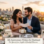 4th Anniversary Wishes for Husband