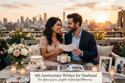 4th Anniversary Wishes for Husband