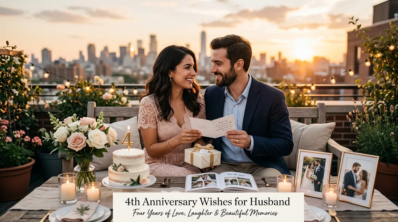 4th Anniversary Wishes for Husband