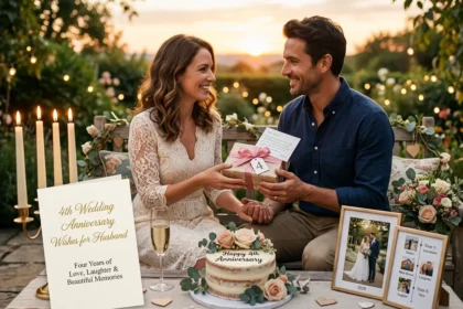 4th Wedding Anniversary Wishes for Husband