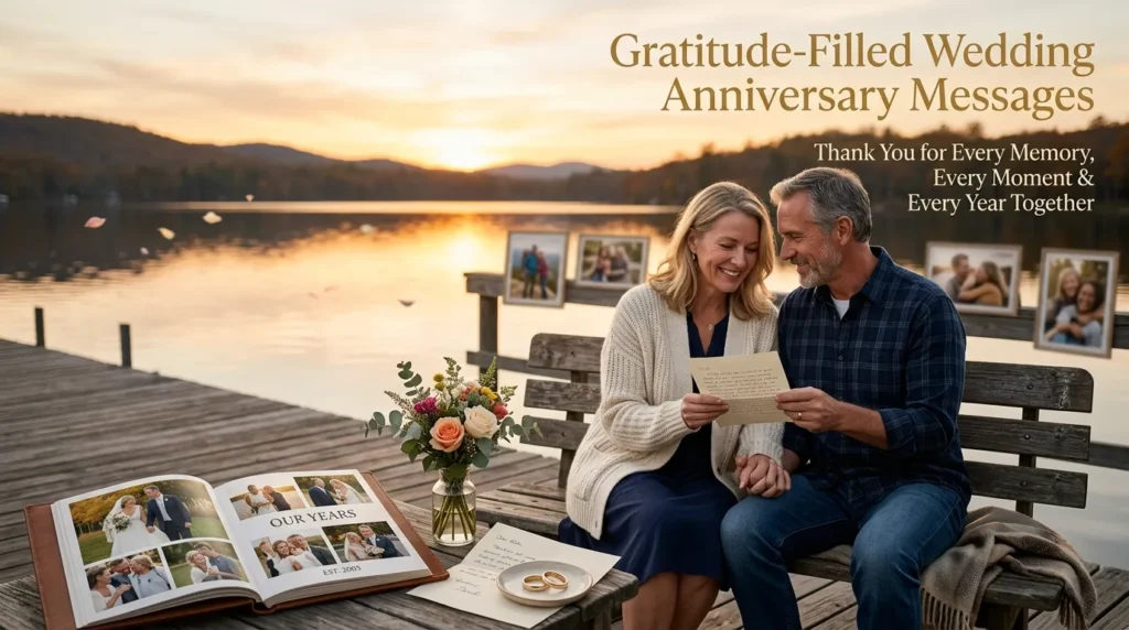 Gratitude-Filled Wedding Anniversary Messages