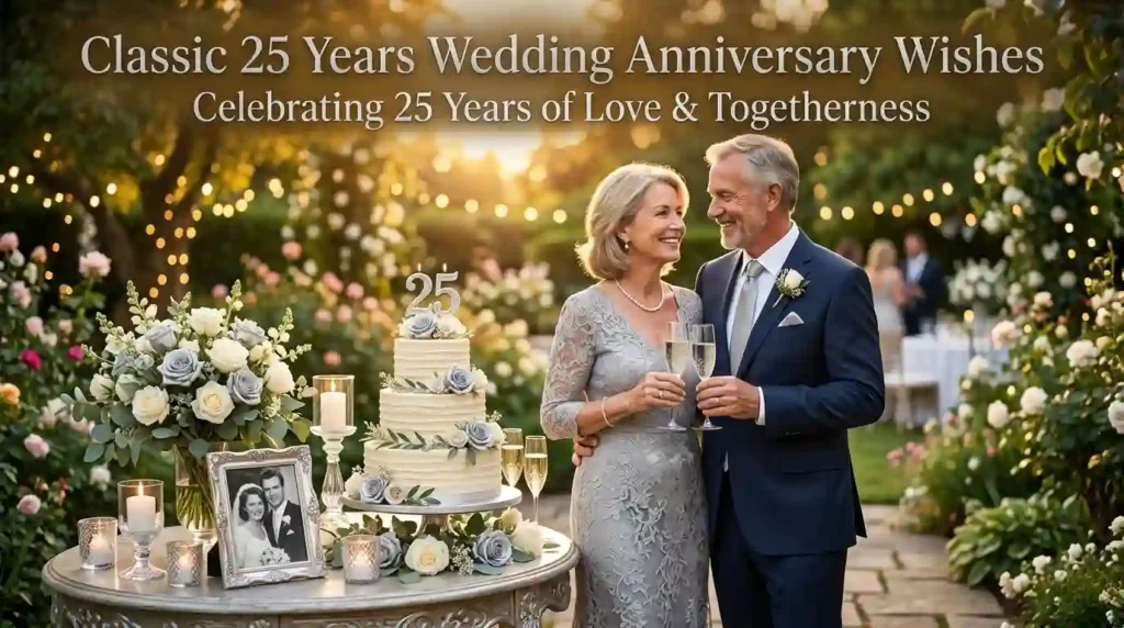 Classic 25 Years Wedding Anniversary Wishes