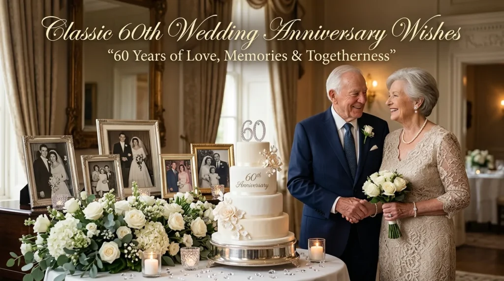 Classic 60th Wedding Anniversary Wishes