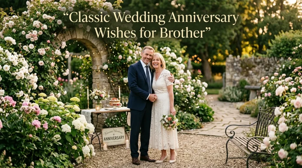 Classic Wedding Anniversary Wishes for Brother