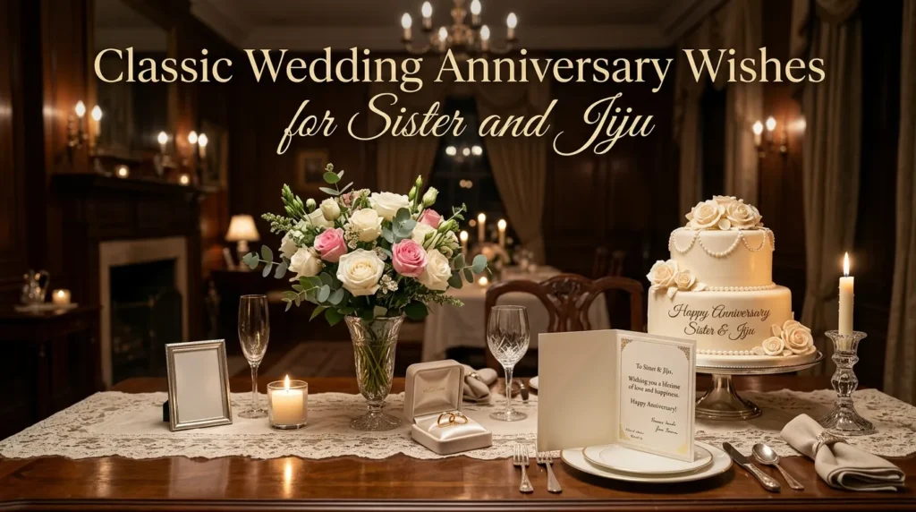 Classic Wedding Anniversary Wishes for Sister and Jiju