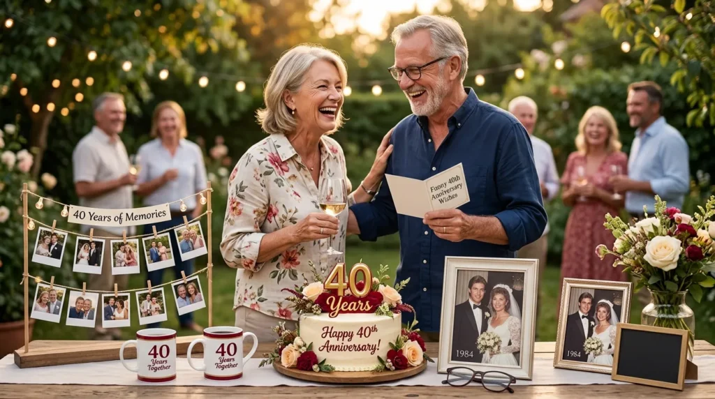 Funny 40th Anniversary Wishes