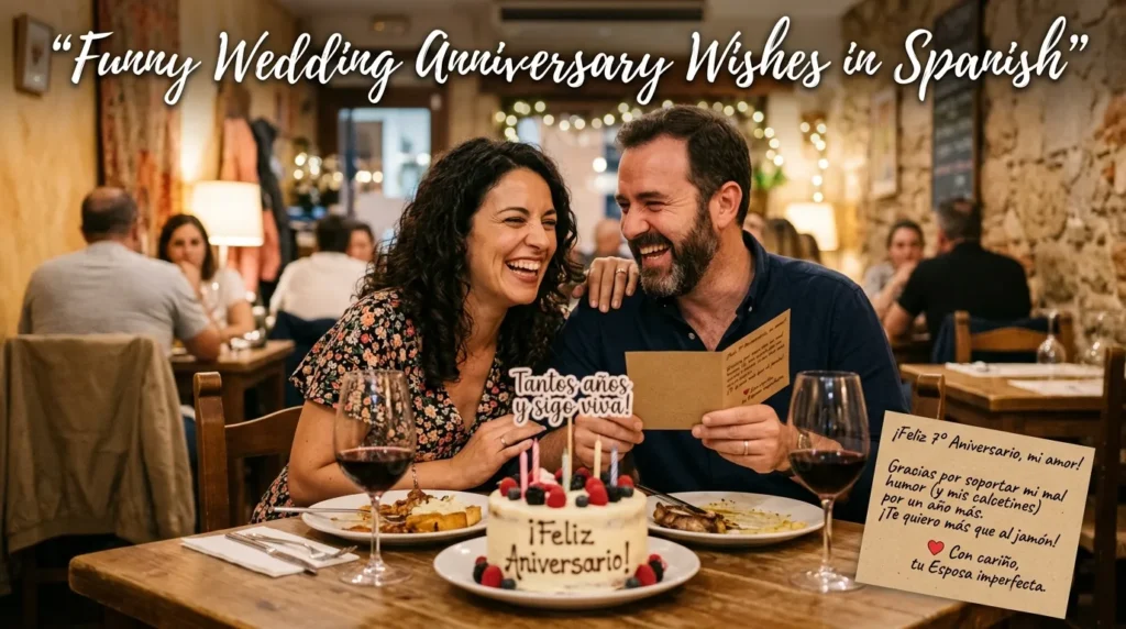 Funny Wedding Anniversary Wishes in Spanish