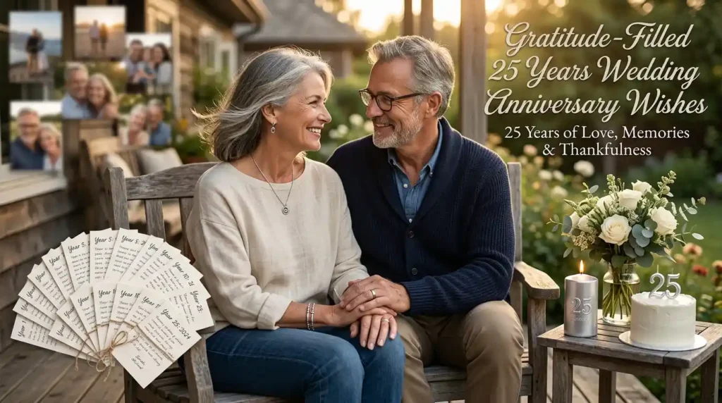Gratitude-Filled 25 Years Wedding Anniversary Wishes
