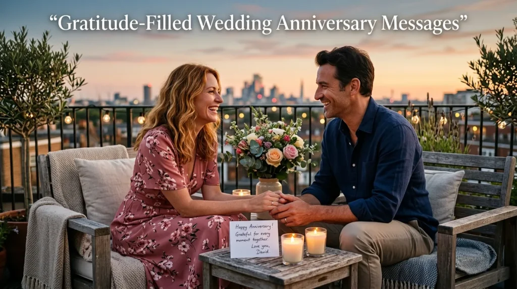 Gratitude-Filled Wedding Anniversary Messages