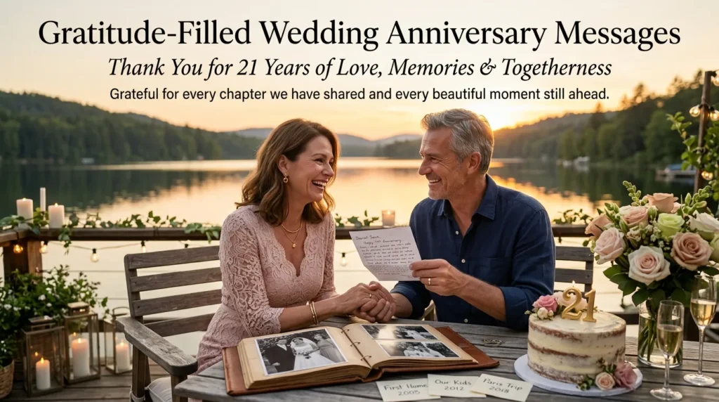 Gratitude-Filled Wedding Anniversary Messages