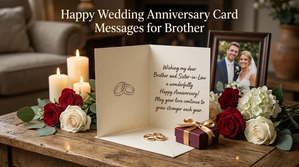 Happy Wedding Anniversary Card Messages for Brother