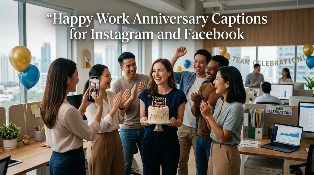 Happy Work Anniversary Captions for Instagram and Facebook