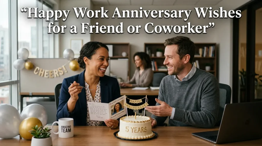 Happy Work Anniversary Wishes for a Friend or Coworker