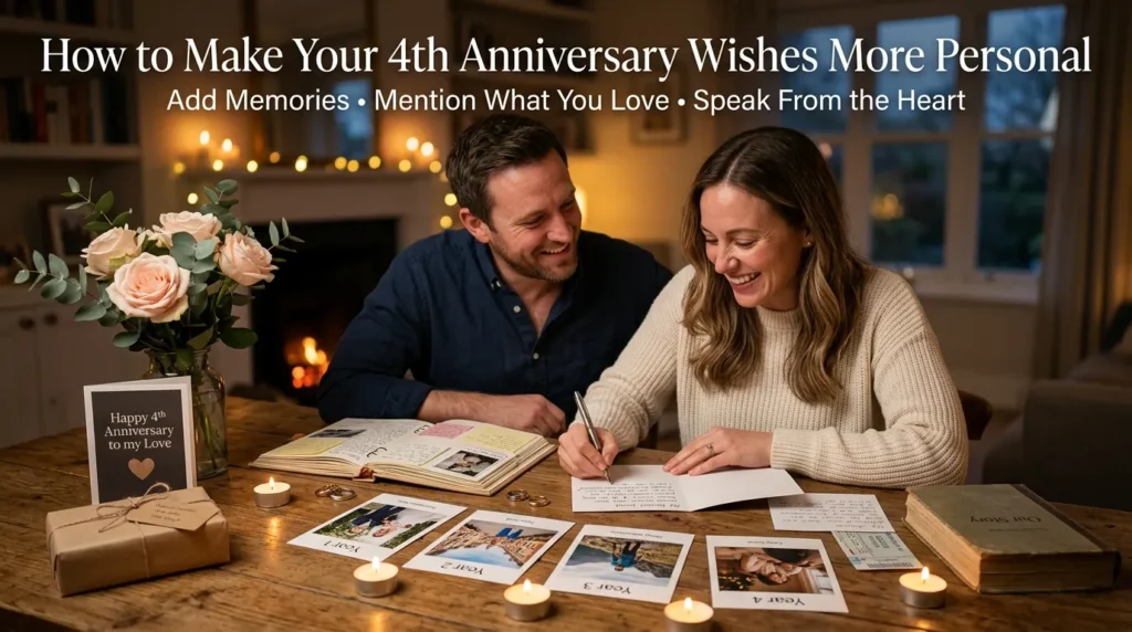 How to Make Your 4th Anniversary Wishes More Personal