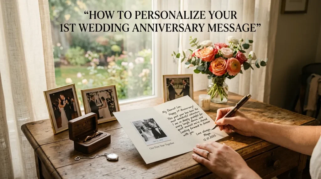 How to Personalize Your 1st Wedding Anniversary Message