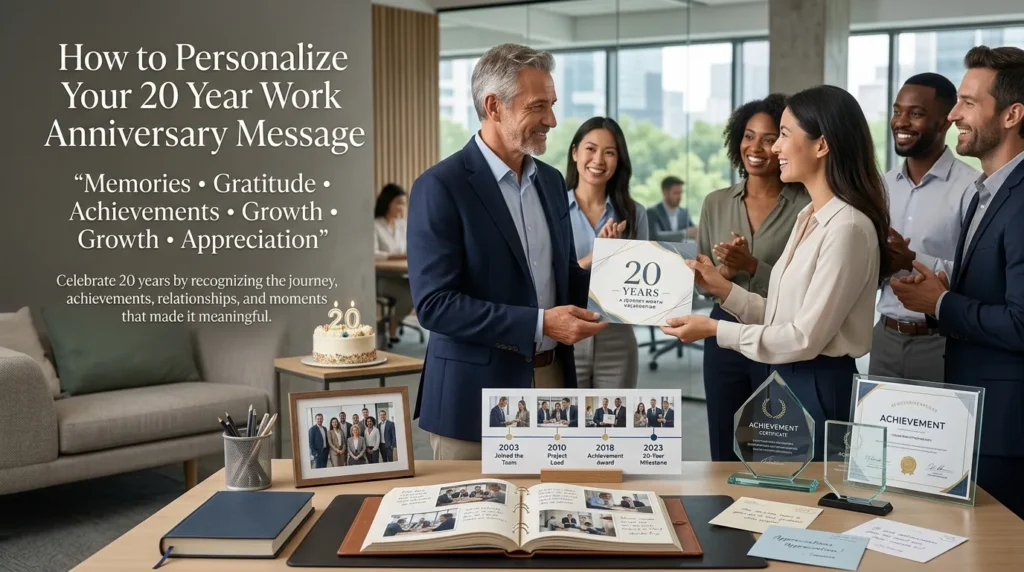 How to Personalize Your 20 Year Work Anniversary Message