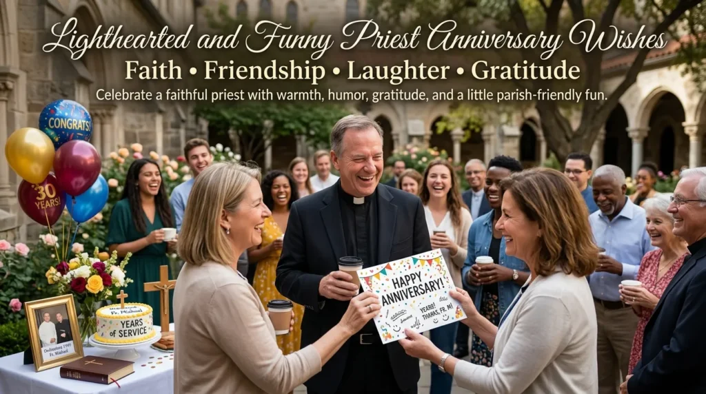 Lighthearted and Funny Priest Anniversary Wishes