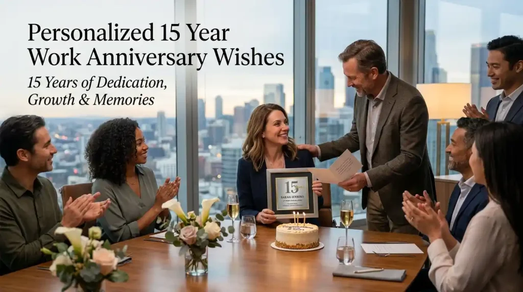 Personalized 15 Year Work Anniversary Wishes