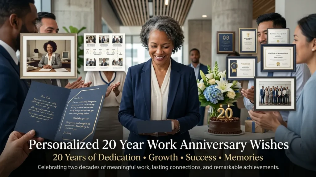 Personalized 20 Year Work Anniversary Wishes