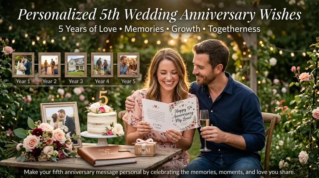 Personalized 5th Wedding Anniversary Wishes