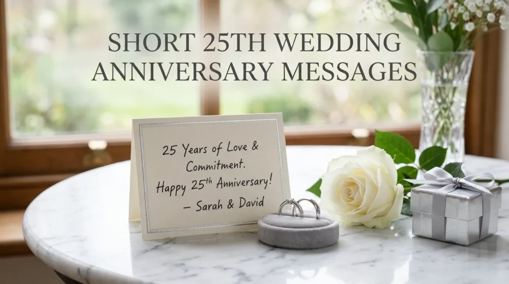 Short 25th Wedding Anniversary Messages