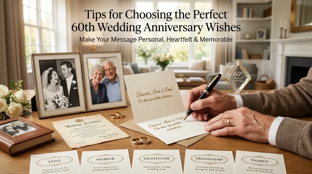 Tips for Choosing the Perfect 60th Wedding Anniversary Wishes