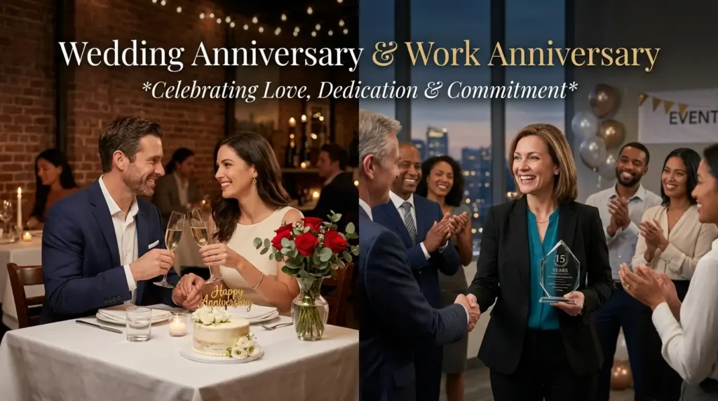 Wedding Anniversary and Work Anniversary: Celebrating Commitment